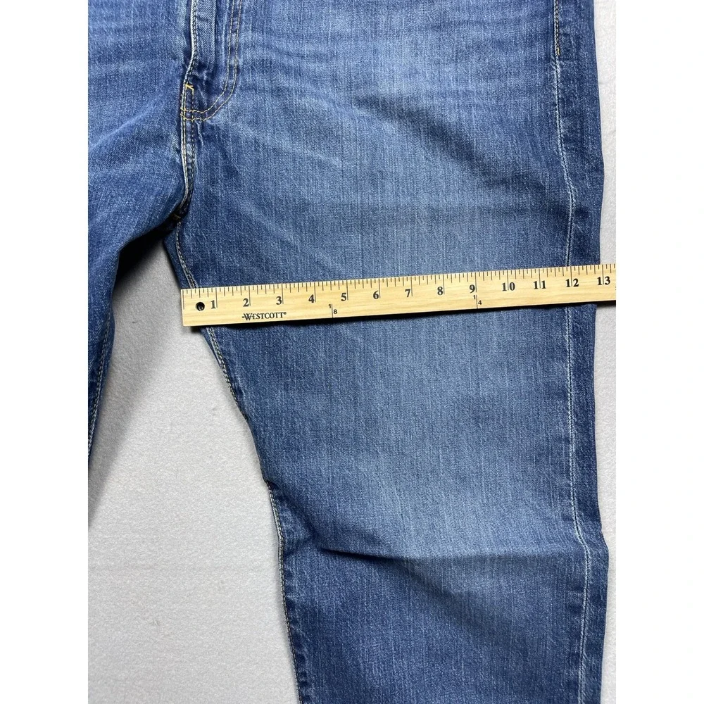 Levis Premium 502 Taper Mens Jeans 44x30 Blue Eco Ease Denim Pants 596840150